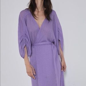 Zara maxi wrap dress xs/s